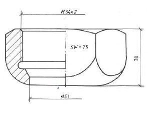 KEWEMA 505067 Cap nut M64