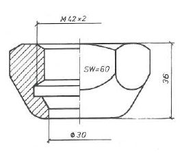 KEWEMA 505062 Cap nut M42