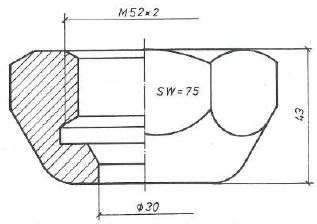 KEWEMA 505063 Cap nut M52