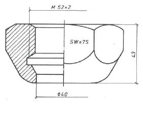 KEWEMA 505064 Cap nut M52