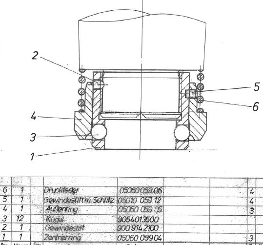 KEWEMA 0506005907 MUB quick clamping device M52-EU+US, cpl.
