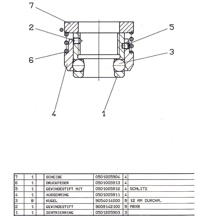 KEWEMA 0501205906 MUB quick clamping device M42-1-US, cpl.