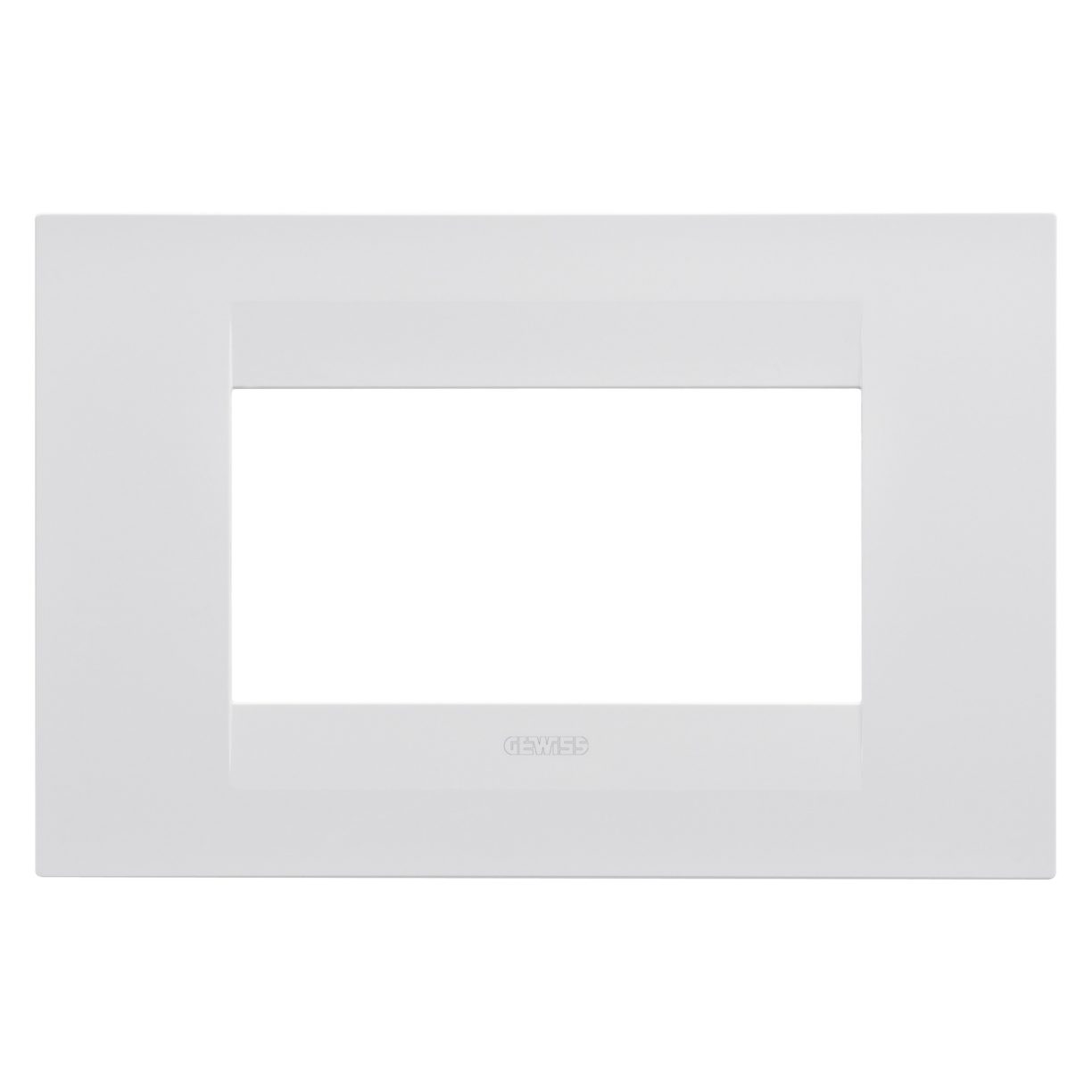 Gewiss GW16404VW Gewiss GW16404VW — Geo Plate - In Painted Technopolymer - 4 Modules - Satin White - Chorusmart
