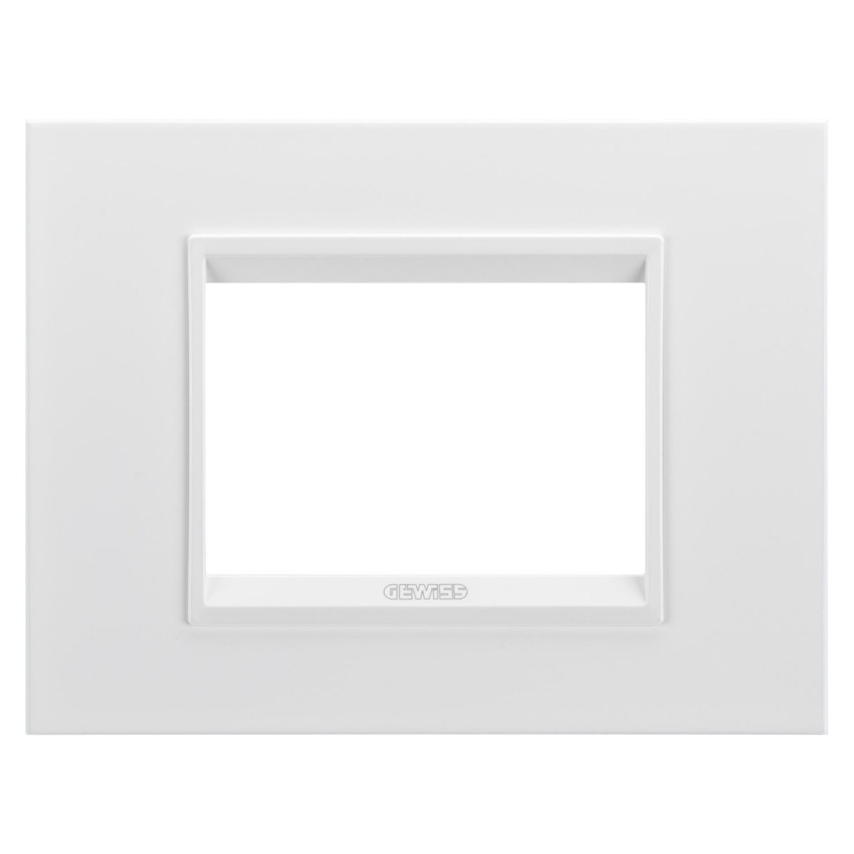 Gewiss GW16203XW Gewiss GW16203XW — Lux Plate - In Metal - 3 Modules - Monochrome Satin White - Chorusmart