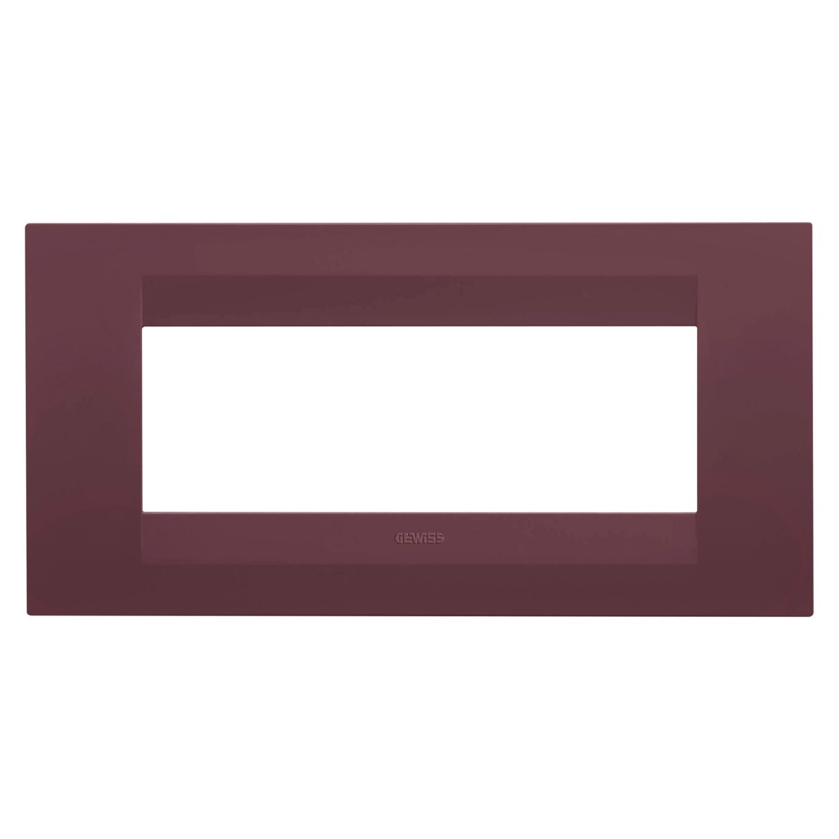 Gewiss GW16406VD Gewiss GW16406VD — Geo Plate - In Painted Technopolymer - 6 Modules - Tuscan Red - Chorusmart