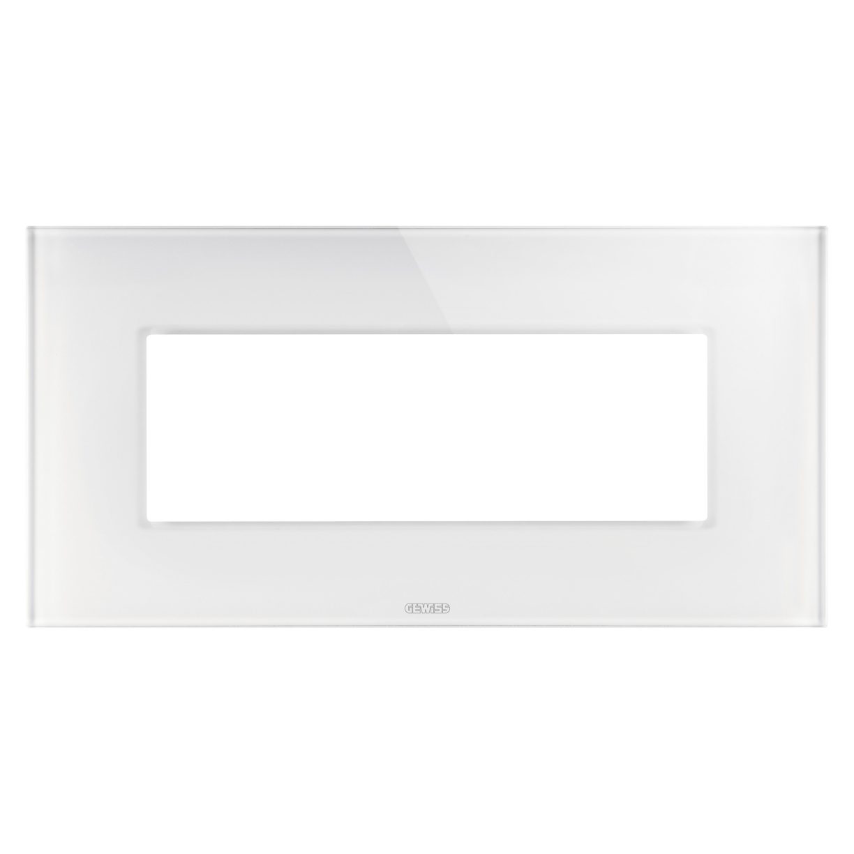 Gewiss GW16906CB Gewiss GW16906CB — Ice Plate - In Glass - 6 Modules - White - Chorusmart