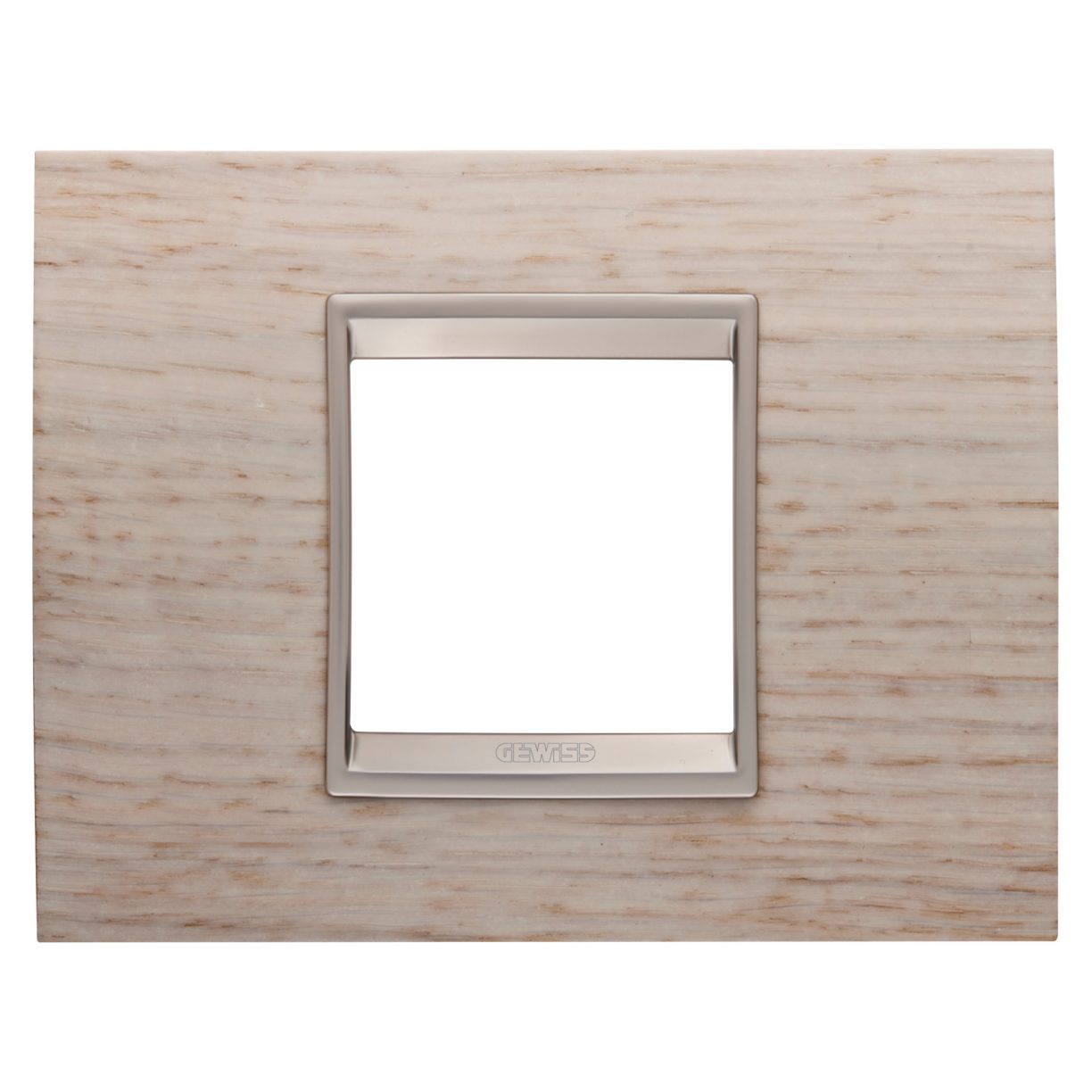 Gewiss GW16202WK Gewiss GW16202WK — Lux Plate - In Wood - 2 Modules - Light Oak - Inner Frame Matt Light Bronze - Chorusmart