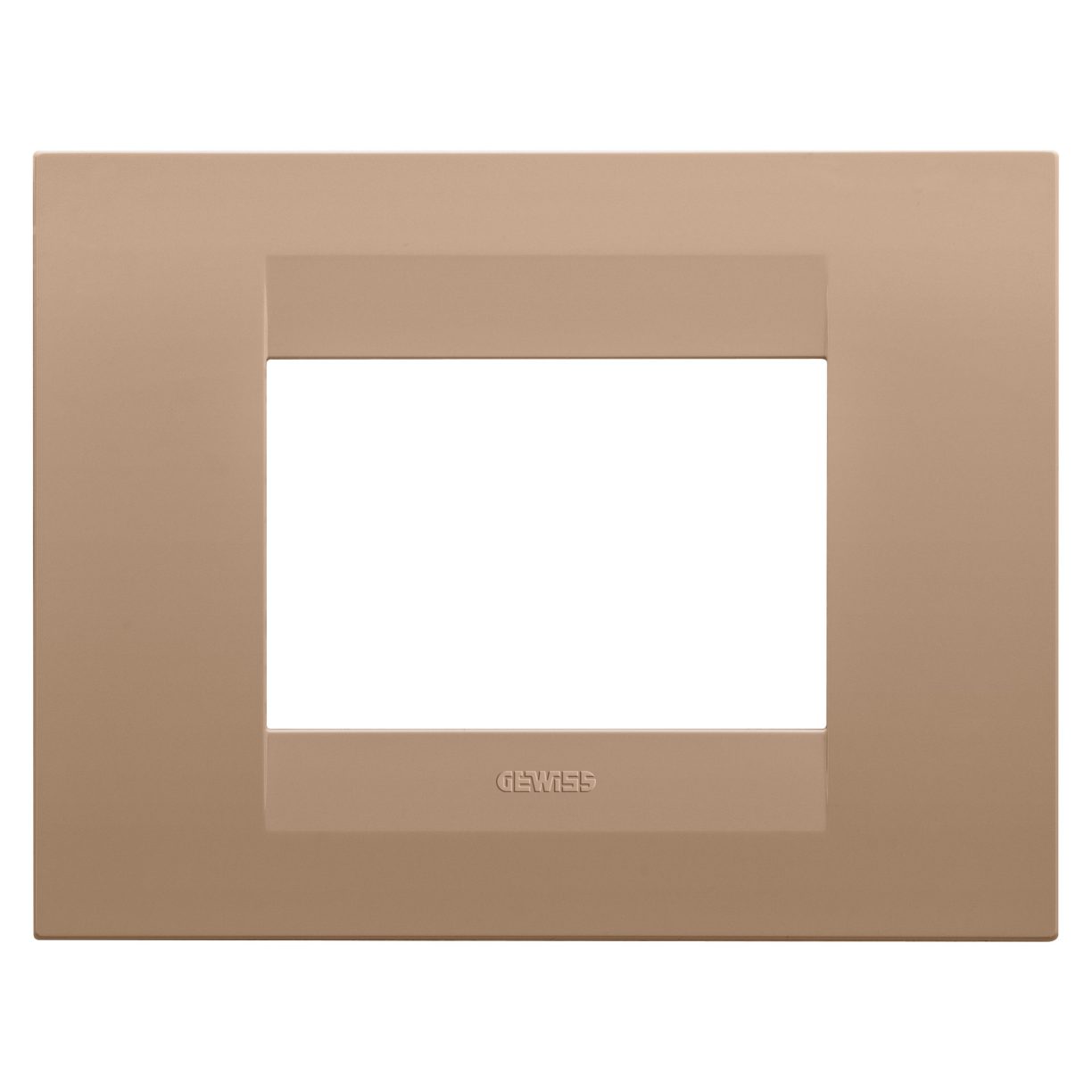 Gewiss GW16403VX Gewiss GW16403VX — Geo Plate - In Painted Technopolymer - 3 Modules - Soft Copper - Chorusmart