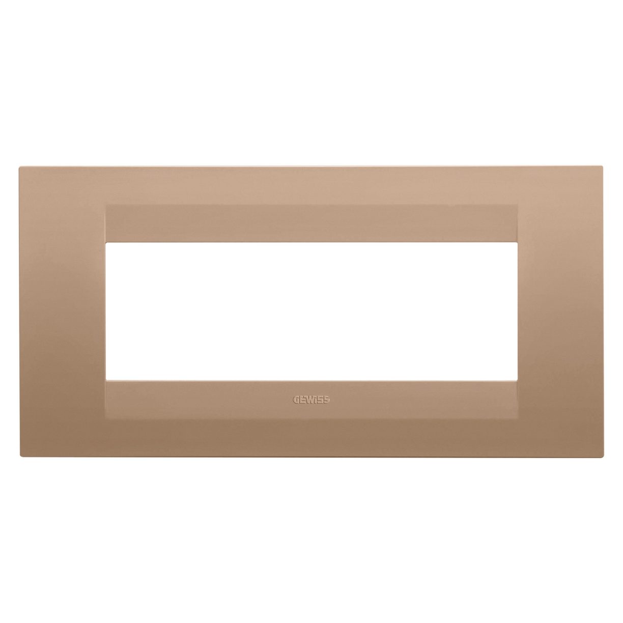 Gewiss GW16406VX Gewiss GW16406VX — Geo Plate - In Painted Technopolymer - 6 Modules - Soft Copper - Chorusmart