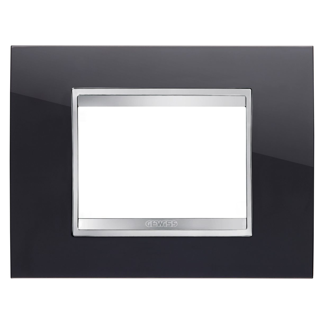 Gewiss GW16203TN Gewiss GW16203TN — Lux Plate - In Technopolymer - 3 Modules - Toner Black - Chorusmart