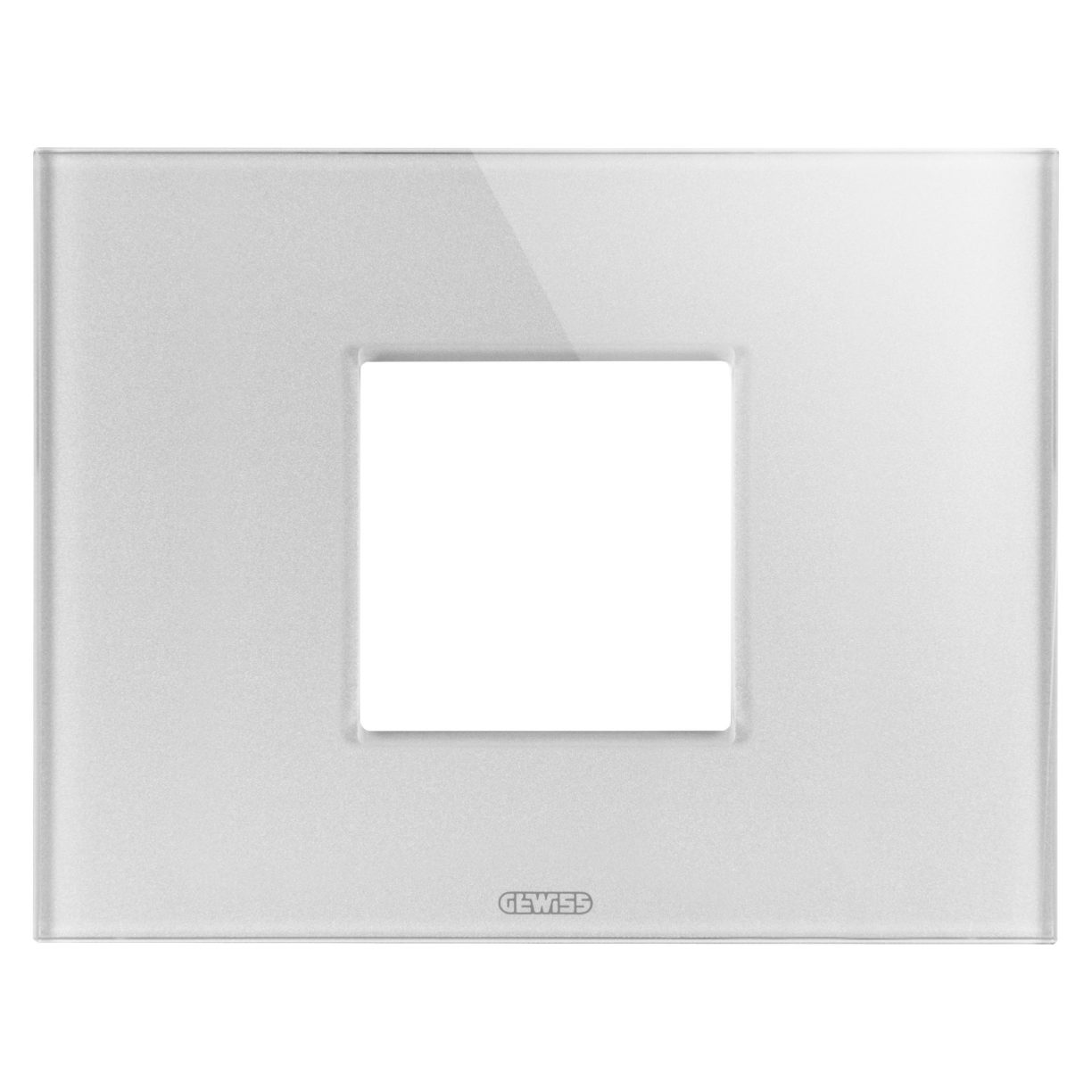 Gewiss GW16902CT Gewiss GW16902CT — Ice Plate - In Glass - 2 Modules - Titanium - Chorusmart