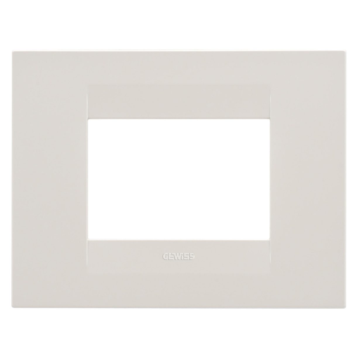 Gewiss GW16403TI Gewiss GW16403TI — Geo Plate - In Technopolymer - 3 Modules - Ivory - Chorusmart