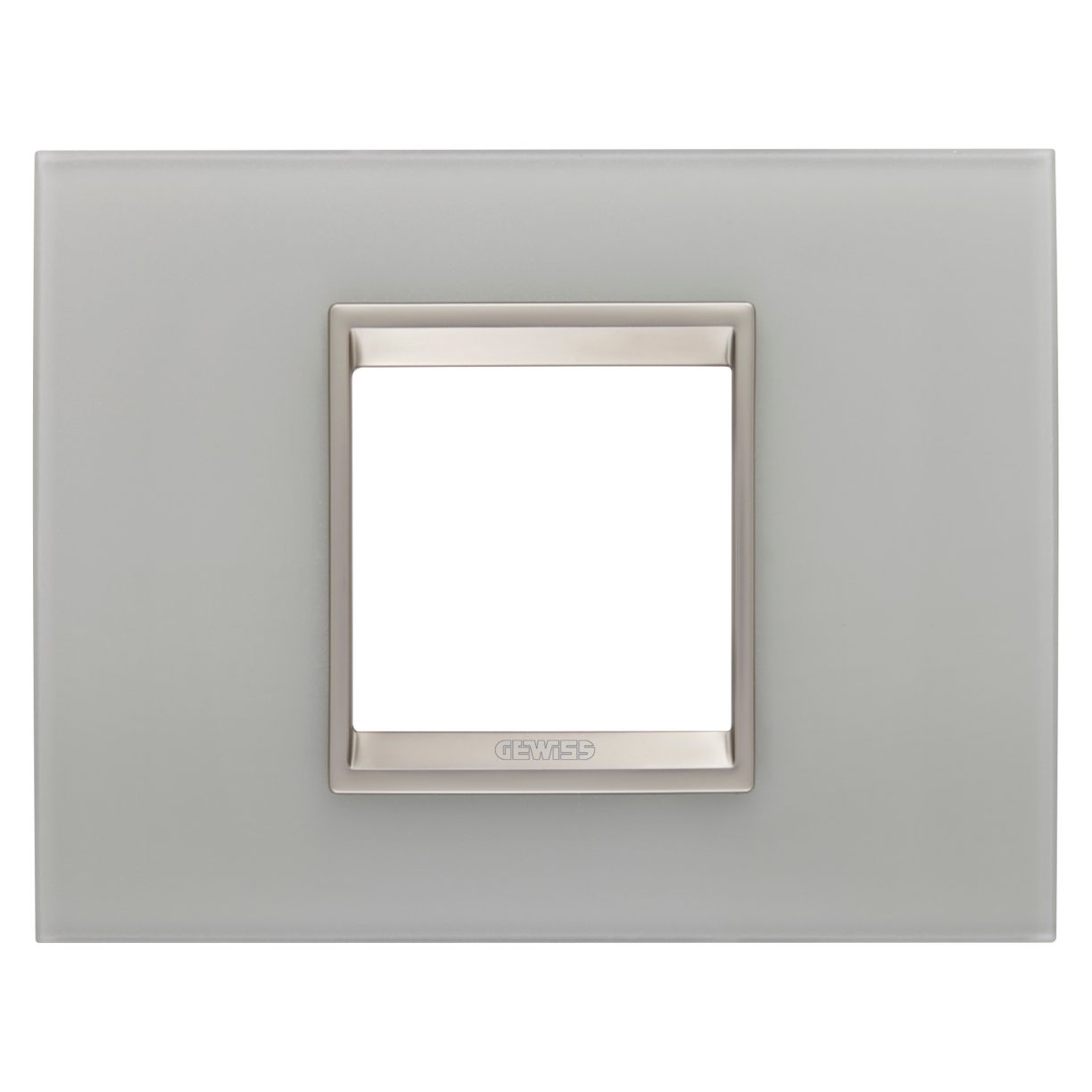 Gewiss GW16202GT Gewiss GW16202GT — Lux Plate - In Glass - 2 Modules - Natural Reflection - Inner Frame Matt Light Bronze - Chorusmart