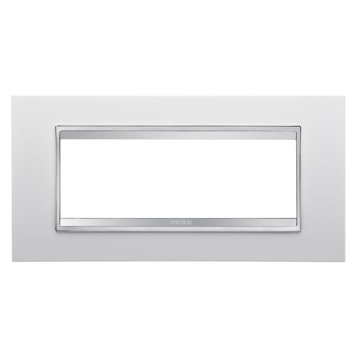 Gewiss GW16206TB Gewiss GW16206TB — Lux Plate - In Technopolymer - 6 Modules - White - Chorusmart