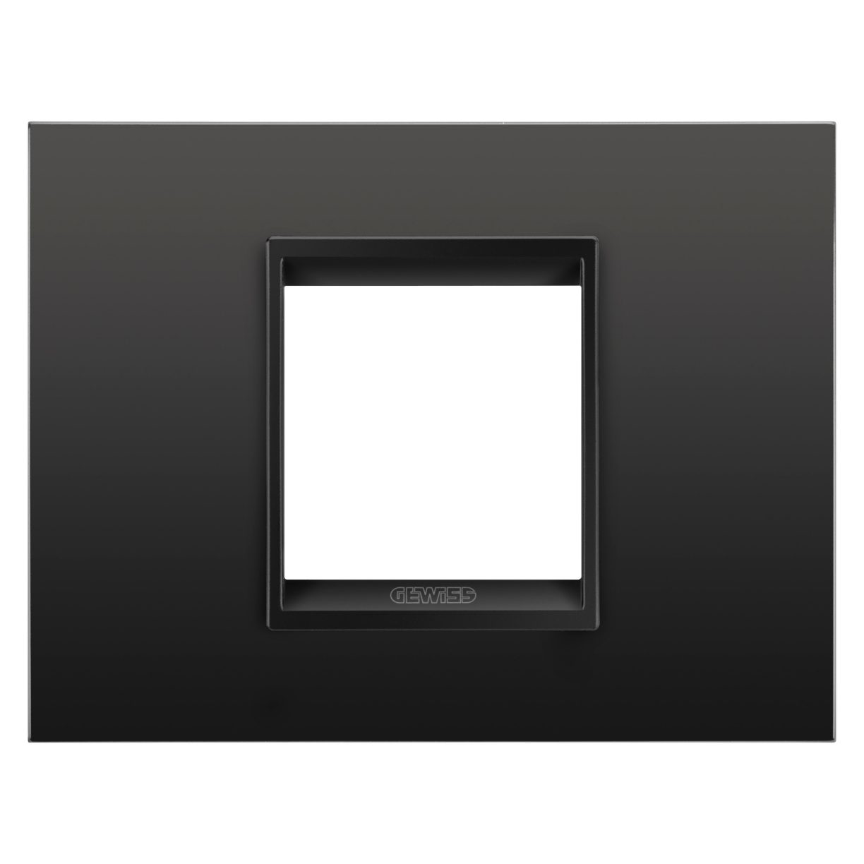 Gewiss GW16202XM Gewiss GW16202XM — Lux Plate - In Metal - 2 Modules - Monochrome Satin Black - Chorusmart
