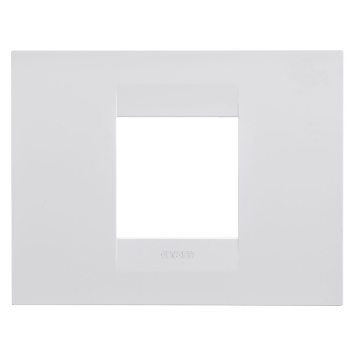 Gewiss GW16402VW Gewiss GW16402VW — Geo Plate - In Painted Technopolymer - 2 Modules - Satin White - Chorusmart