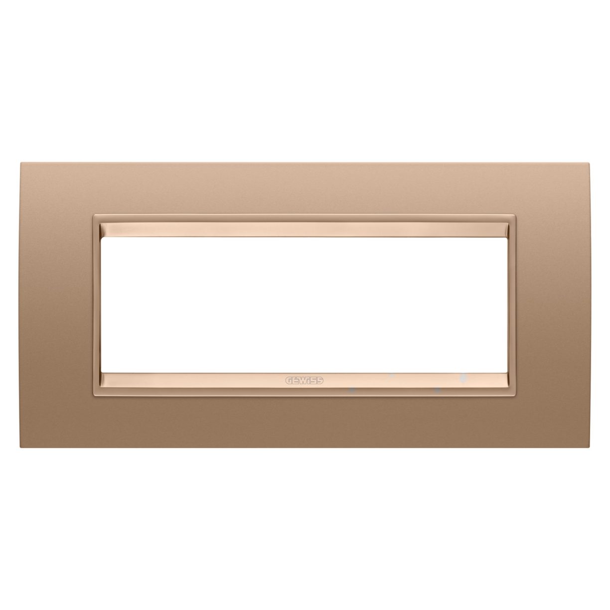 Gewiss GW16206XE Gewiss GW16206XE — Lux Plate - In Metal - 6 Modules - Soft Copper - Inner Frame Matt Soft Copper - Chorusmart