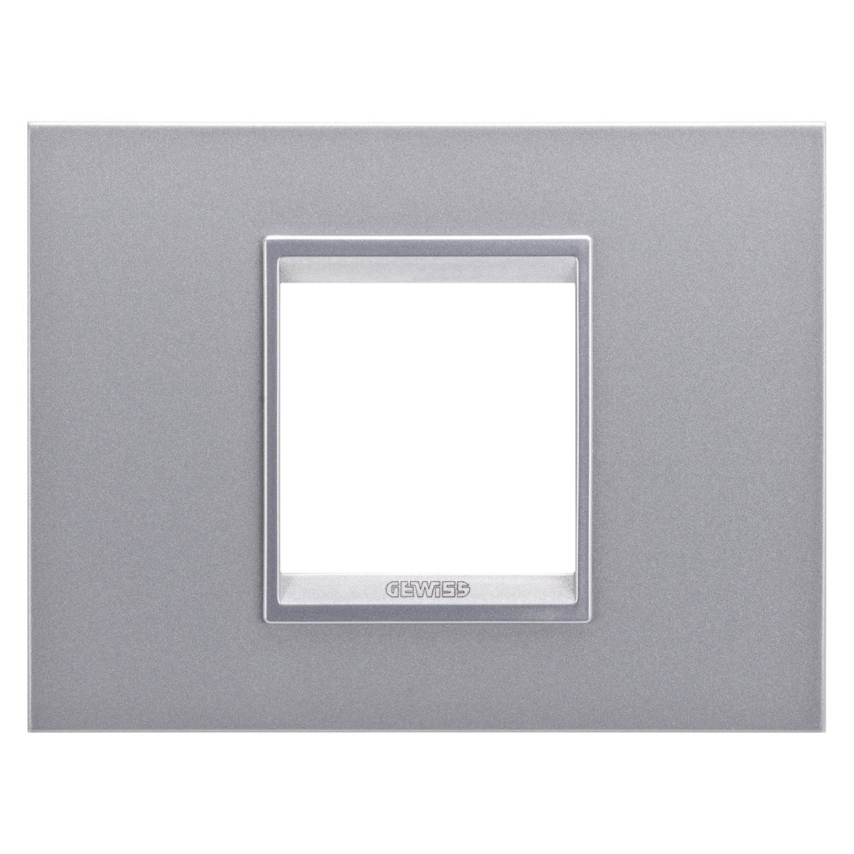 Gewiss GW16202YT Gewiss GW16202YT — Lux Plate - In Technopolymer - 2 Modules - Monochrome Titanium - Chorusmart