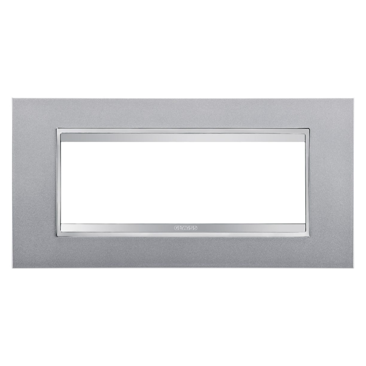 Gewiss GW16206VT Gewiss GW16206VT — Lux Plate - In Painted Technopolymer - 6 Modules - Titanium - Chorusmart