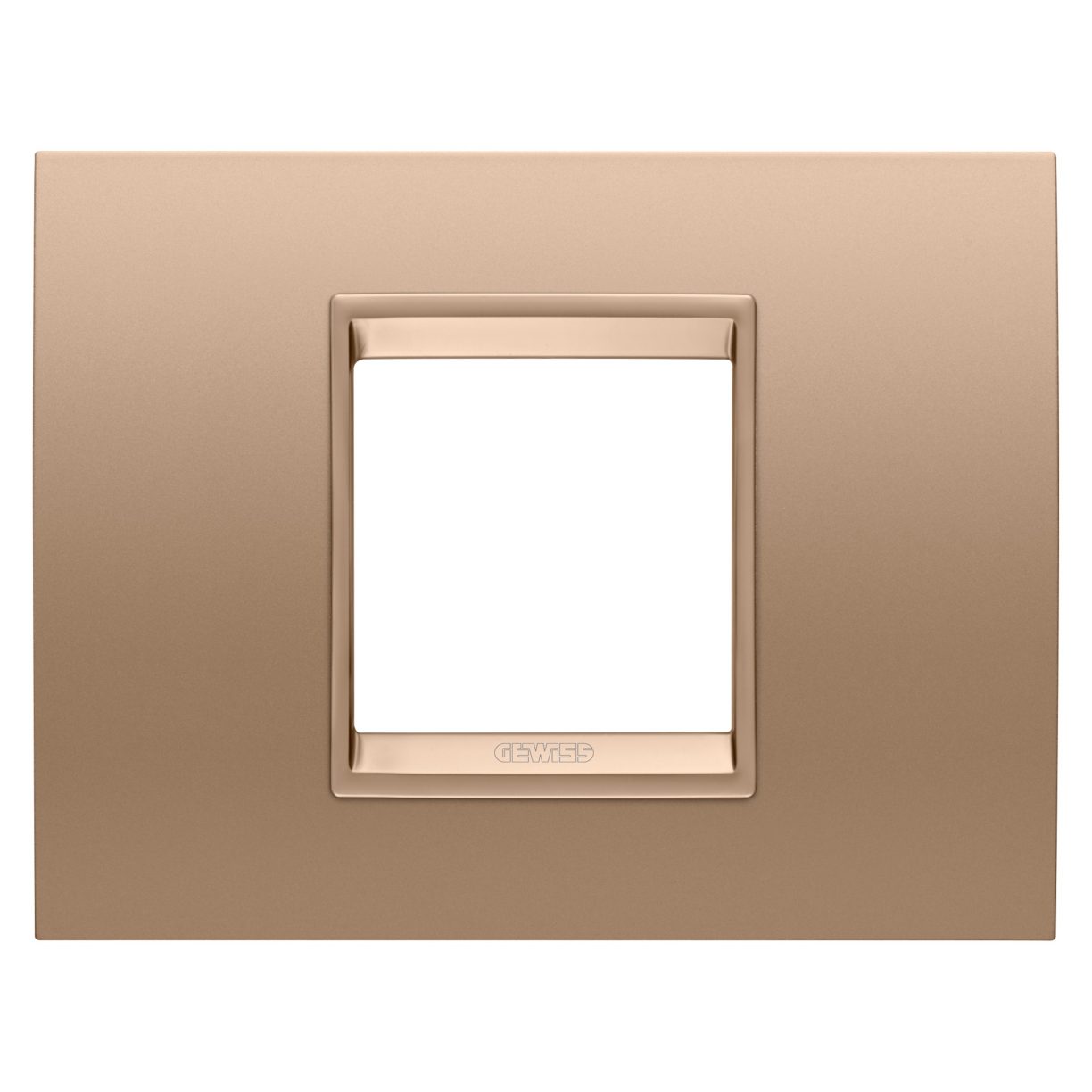 Gewiss GW16202XE Gewiss GW16202XE — Lux Plate - In Metal - 2 Modules - Soft Copper - Inner Frame Matt Soft Copper - Chorusmart