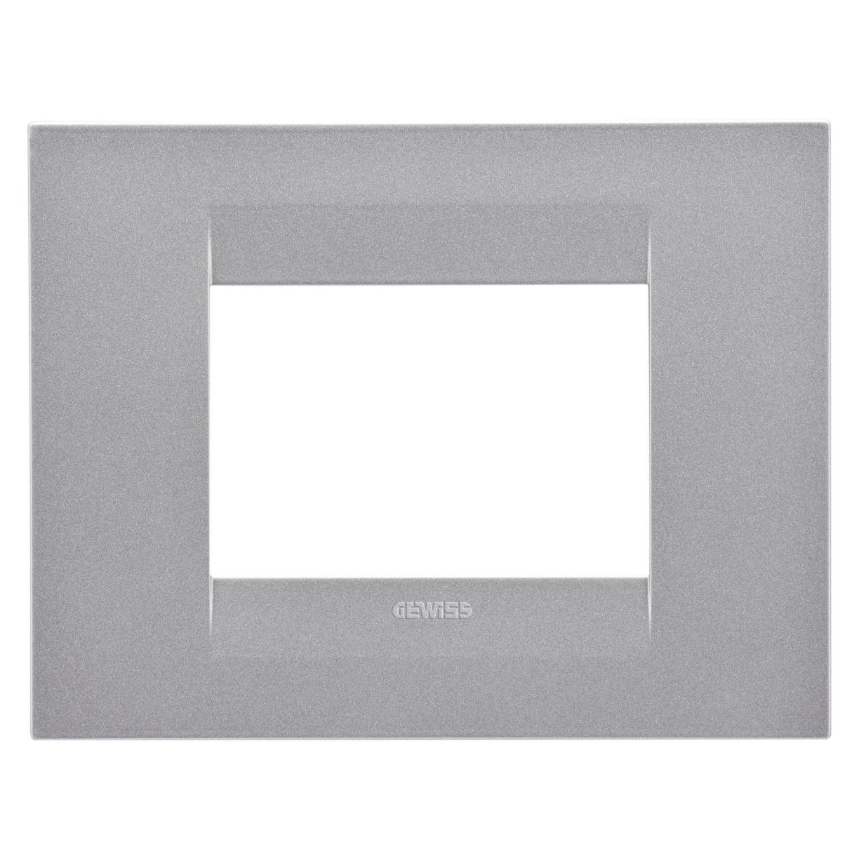 Gewiss GW16403VT Gewiss GW16403VT — Geo Plate - In Painted Technopolymer - 3 Modules - Titanium - Chorusmart