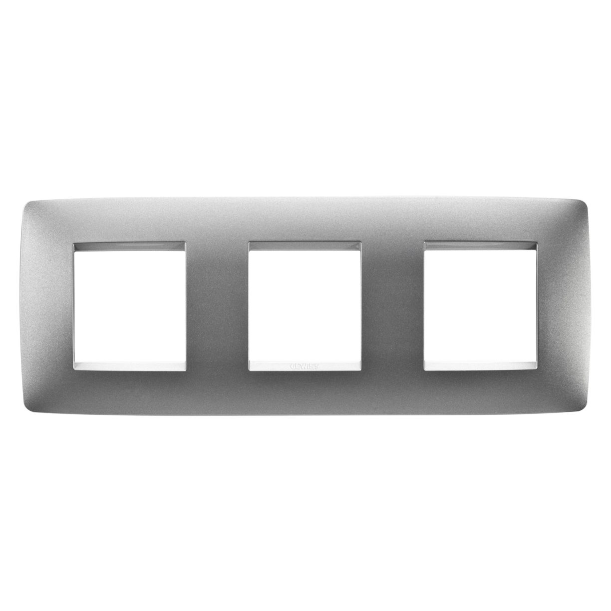 Gewiss GW16126VT Gewiss GW16126VT — One International Plate - In Painted Technopolymer - 2+2+2 Modules Horizontal - Titanium - Chorusmart