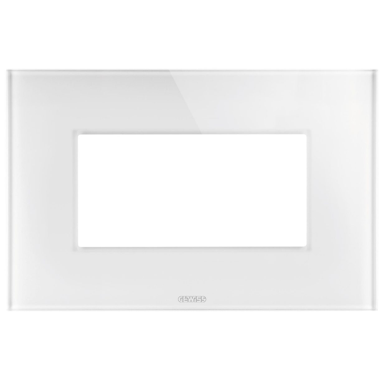 Gewiss GW16904CB Gewiss GW16904CB — Ice Plate - In Glass - 4 Modules - White - Chorusmart