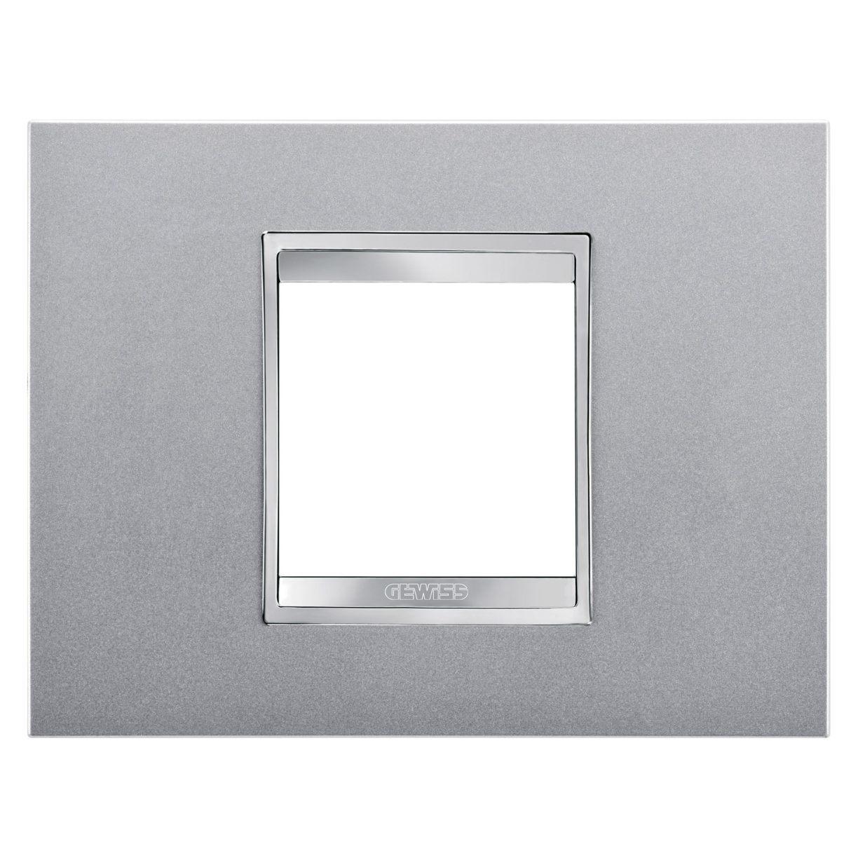 Gewiss GW16202VT Gewiss GW16202VT — Lux Plate - In Painted Technopolymer - 2 Modules - Titanium - Chorusmart
