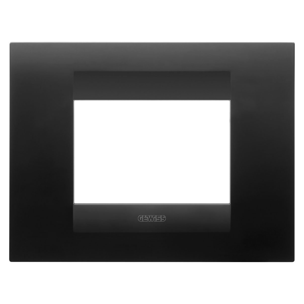 Gewiss GW16403VN Gewiss GW16403VN — Geo Plate - In Painted Technopolymer - 3 Modules - Satin Black - Chorusmart