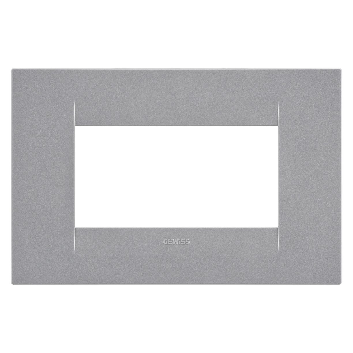 Gewiss GW16404VT Gewiss GW16404VT — Geo Plate - In Painted Technopolymer - 4 Modules - Titanium - Chorusmart