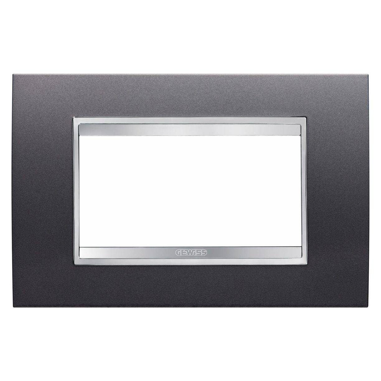 Gewiss GW16204VA Gewiss GW16204VA — Lux Plate - In Painted Technopolymer - 4 Modules - Slate - Chorusmart