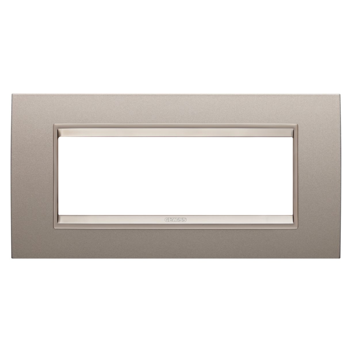 Gewiss GW16206XP Gewiss GW16206XP — Lux Plate - In Metal - 6 Modules - Pearly Bronze - Inner Frame Matt Light Bronze - Chorusmart