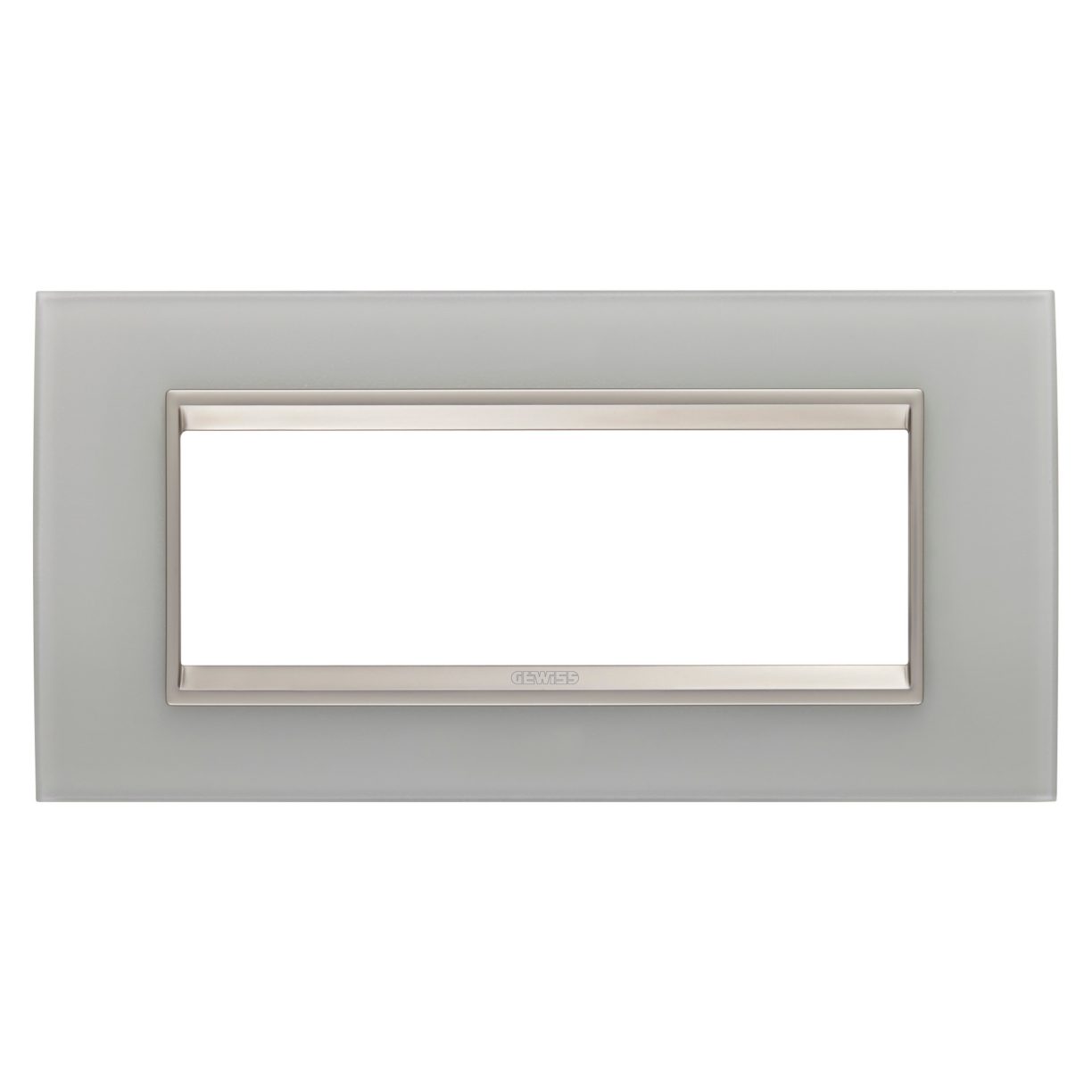 Gewiss GW16206GT Gewiss GW16206GT — Lux Plate - In Glass - 6 Modules - Natural Reflection - Inner Frame Matt Light Bronze - Chorusmart