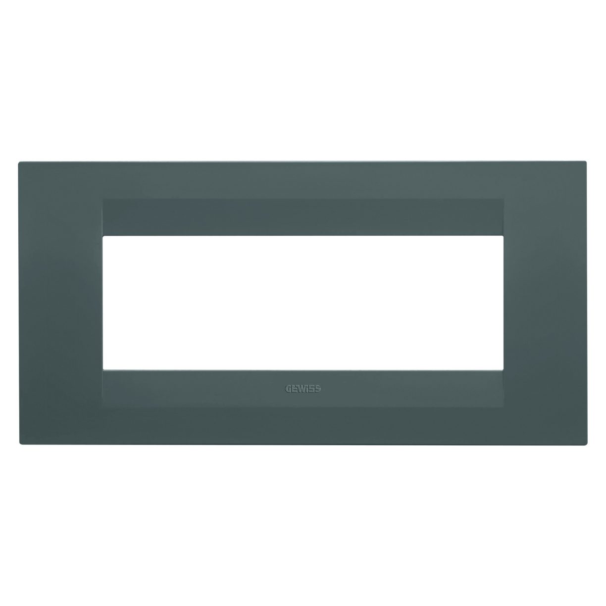 Gewiss GW16406VZ Gewiss GW16406VZ — Geo Plate - In Painted Technopolymer - 6 Modules - Teal - Chorusmart