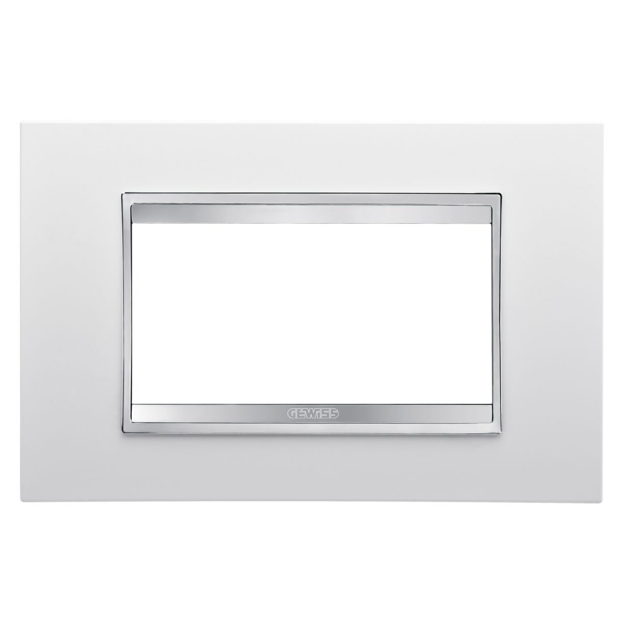 Gewiss GW16204TB Gewiss GW16204TB — Lux Plate - In Technopolymer - 4 Modules - White - Chorusmart