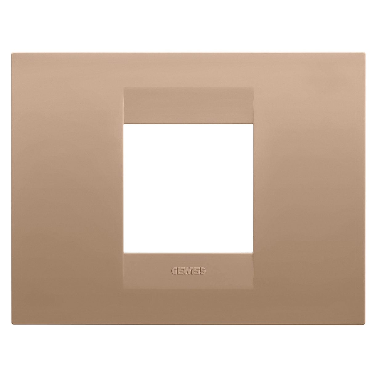 Gewiss GW16402VX Gewiss GW16402VX — Geo Plate - In Painted Technopolymer - 2 Modules - Soft Copper - Chorusmart