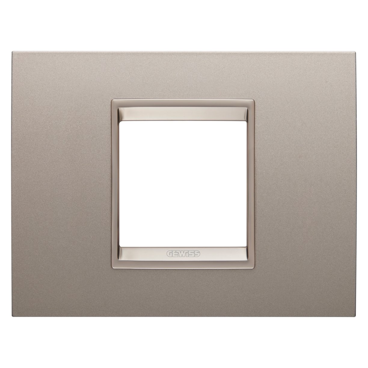 Gewiss GW16202XP Gewiss GW16202XP — Lux Plate - In Metal - 2 Modules - Pearly Bronze - Inner Frame Matt Light Bronze - Chorusmart