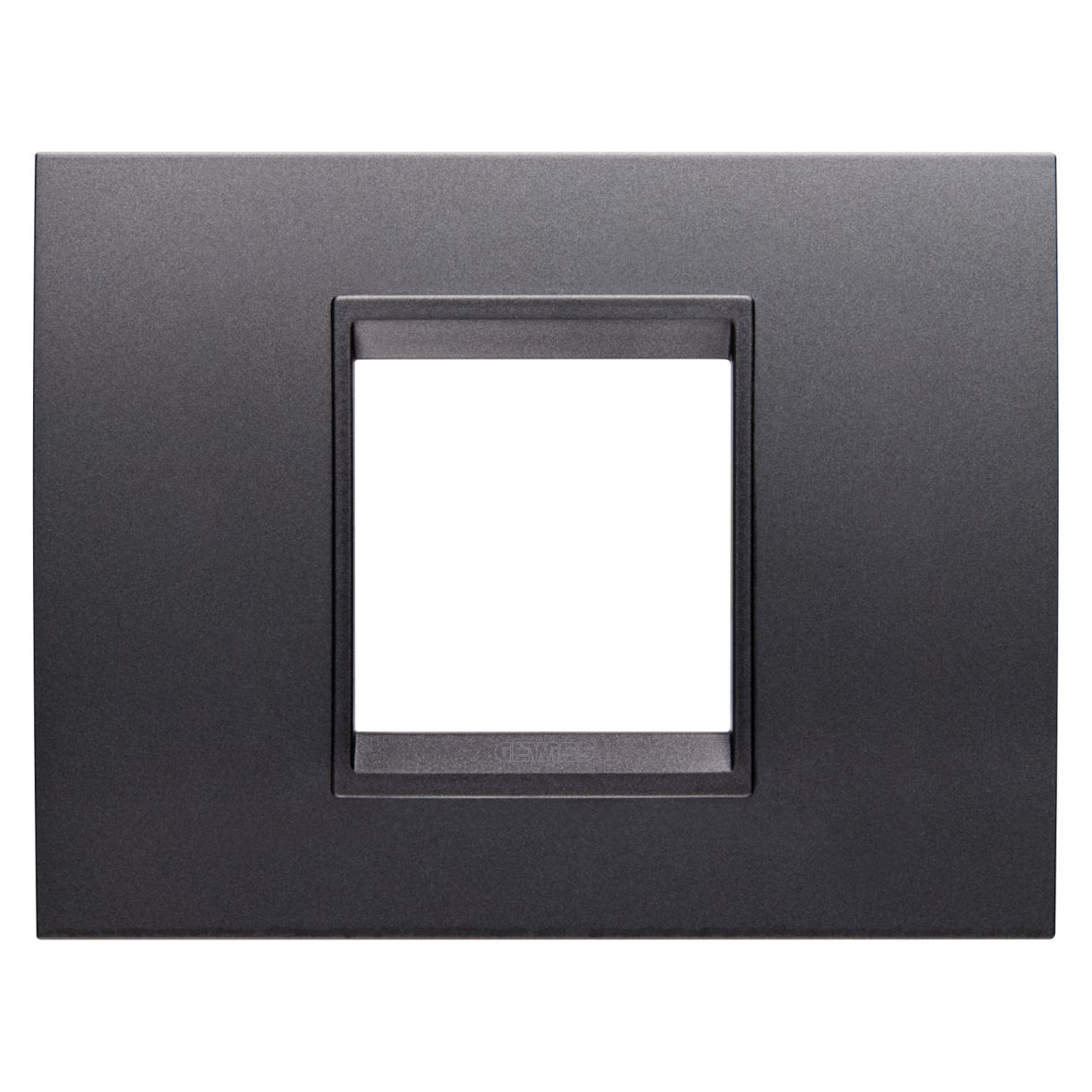 Gewiss GW16202YA Gewiss GW16202YA — Lux Plate - In Painted Technopolymer - 2 Modules - Slate Absolute - Inner Frame Matt Slate - Chorusmart