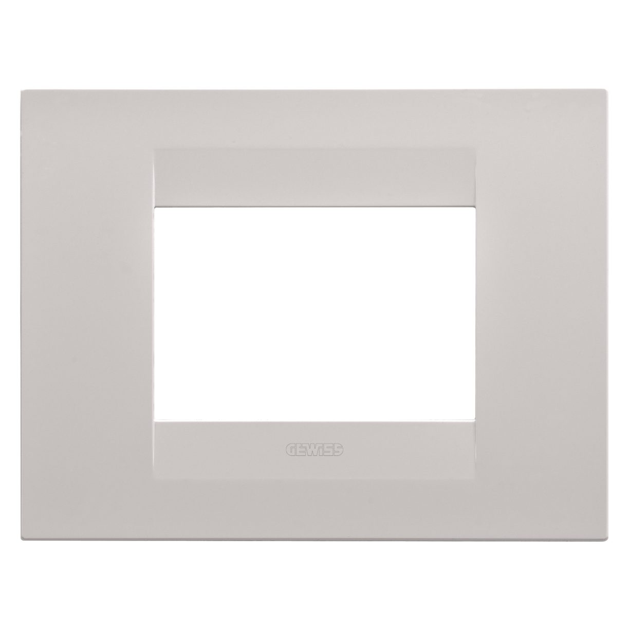 Gewiss GW16403VL Gewiss GW16403VL — Geo Plate - In Painted Technopolymer - 3 Modules - Natural Beige - Chorusmart