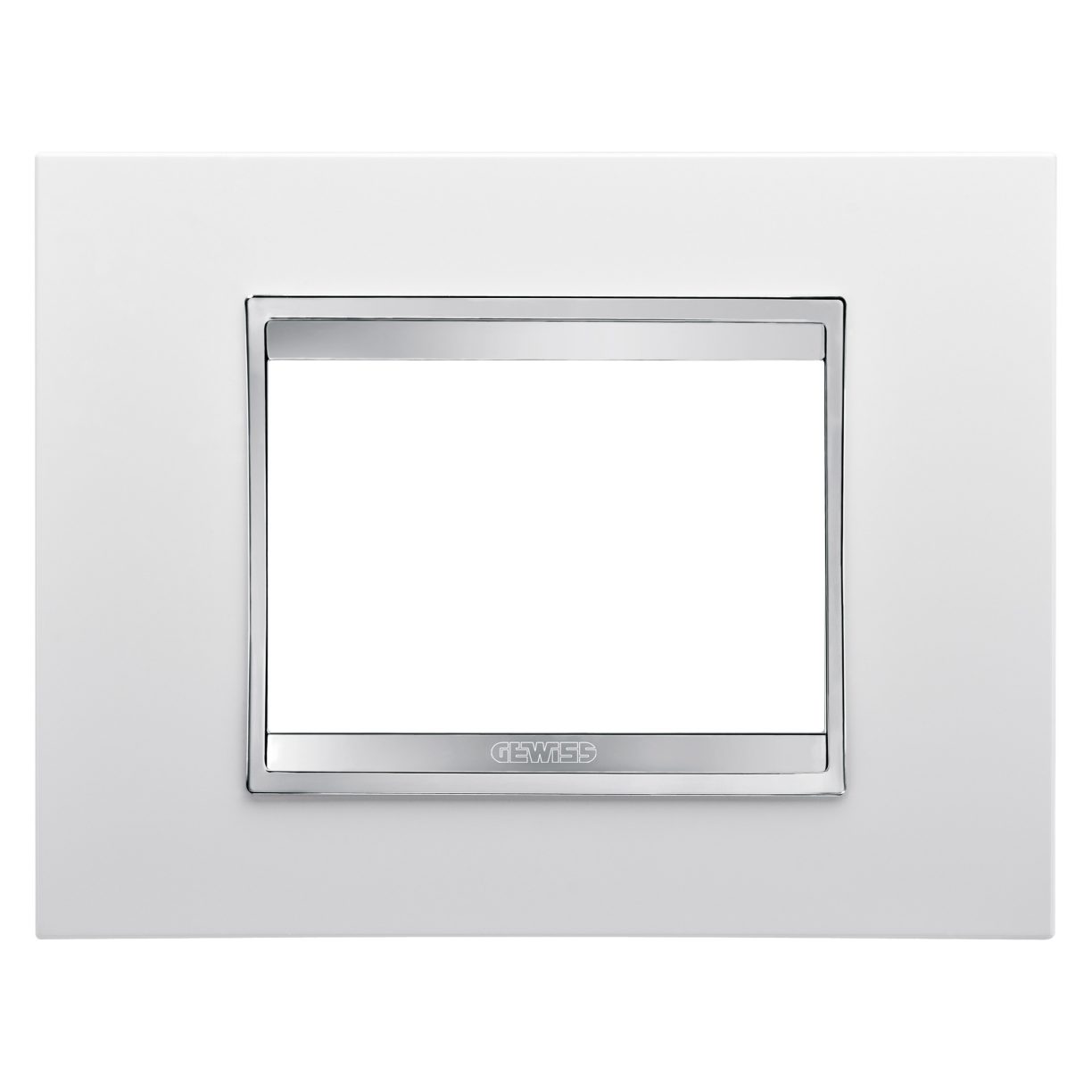 Gewiss GW16203TB Gewiss GW16203TB — Lux Plate - In Technopolymer - 3 Modules - White - Chorusmart