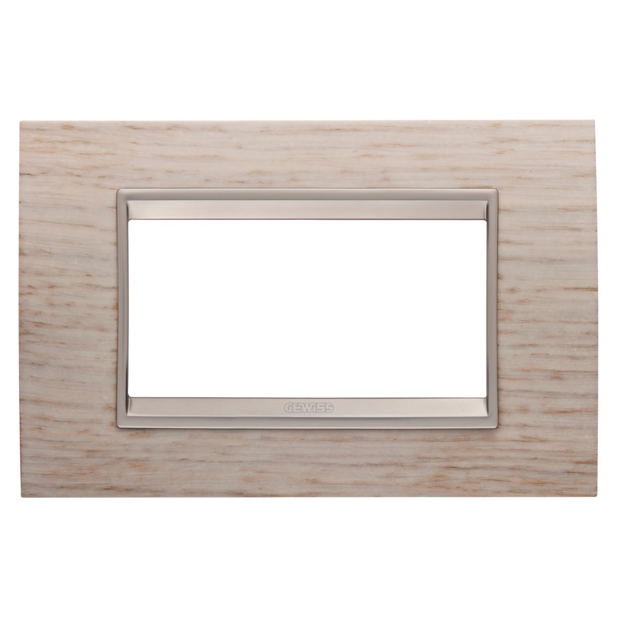 Gewiss GW16204WK Gewiss GW16204WK — Lux Plate - In Wood - 4 Modules - Light Oak - Inner Frame Matt Light Bronze - Chorusmart