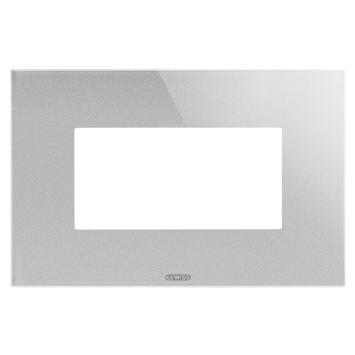 Gewiss GW16904CT Gewiss GW16904CT — Ice Plate - In Glass - 4 Modules - Titanium - Chorusmart