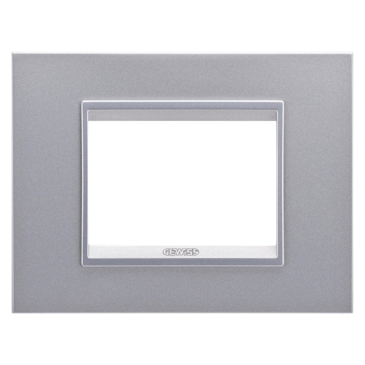 Gewiss GW16203YT Gewiss GW16203YT — Lux Plate - In Technopolymer - 3 Modules - Monochrome Titanium - Chorusmart