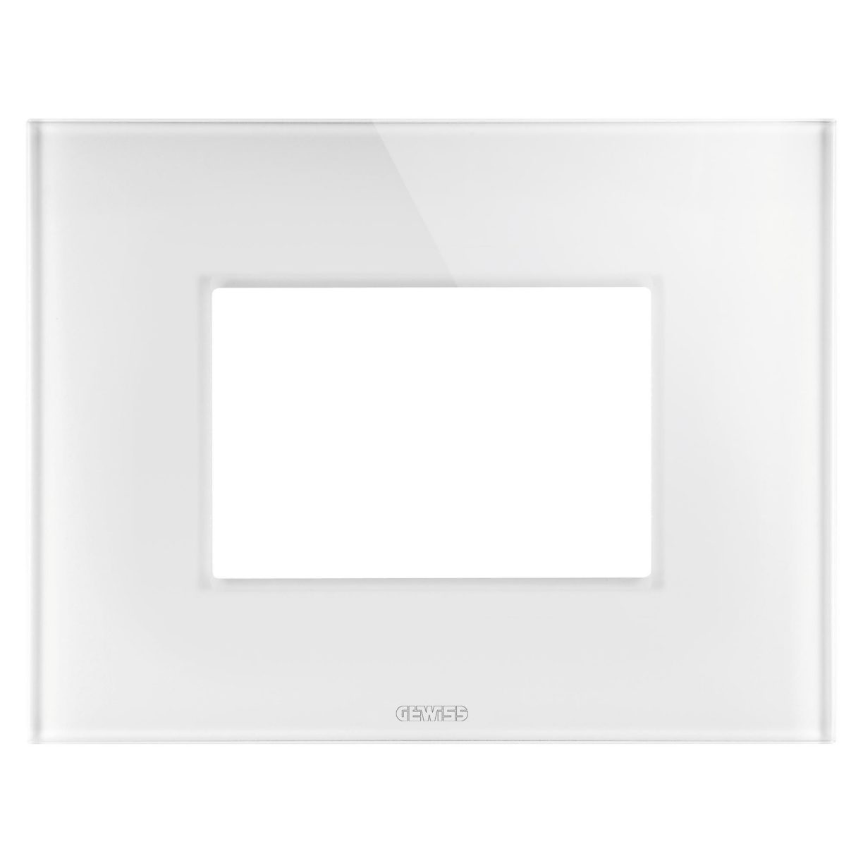 Gewiss GW16903CB Gewiss GW16903CB — Ice Plate - In Glass - 3 Modules - White - Chorusmart