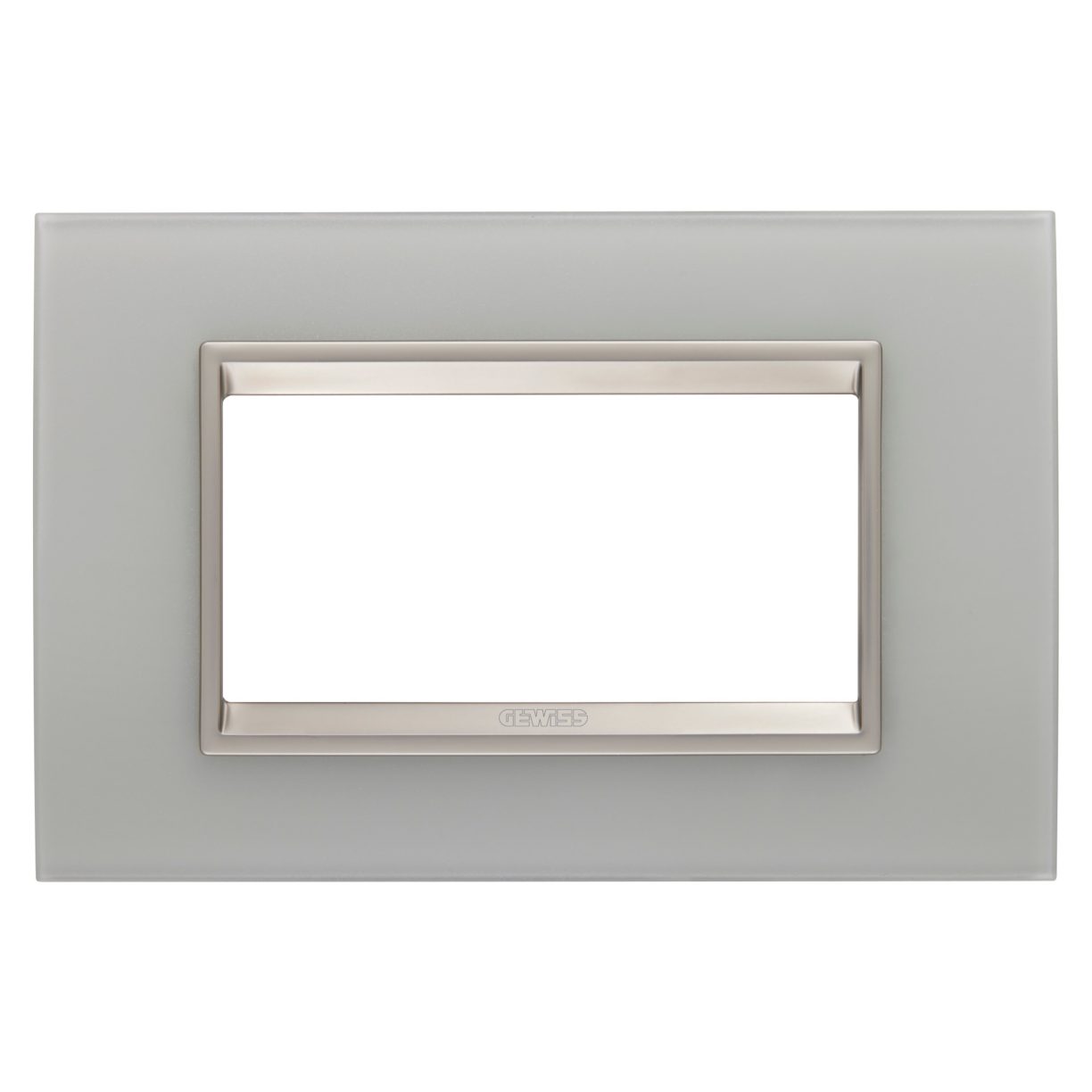 Gewiss GW16204GT Gewiss GW16204GT — Lux Plate - In Glass - 4 Modules - Natural Reflection - Inner Frame Matt Light Bronze - Chorusmart