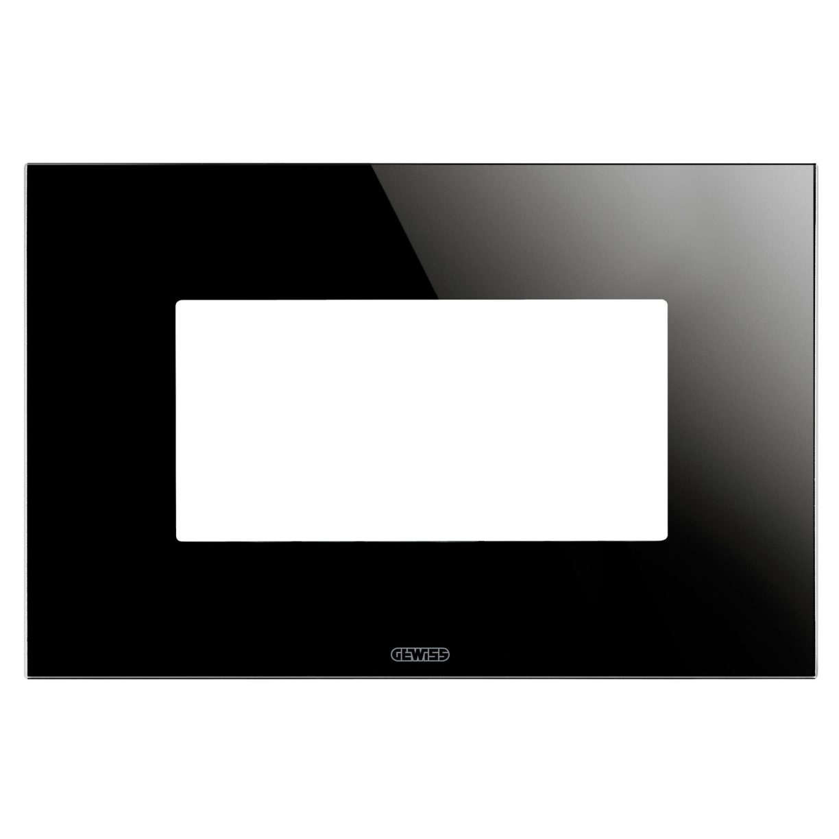 Gewiss GW16904CN Gewiss GW16904CN — Ice Plate - In Glass - 4 Modules - Black - Chorusmart