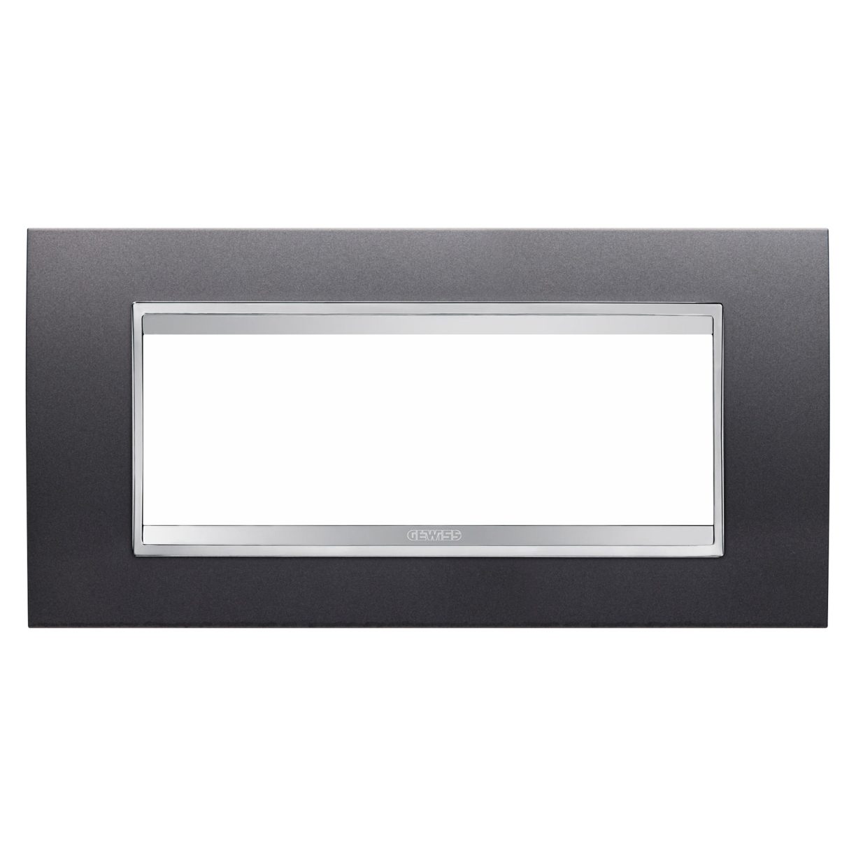 Gewiss GW16206VA Gewiss GW16206VA — Lux Plate - In Painted Technopolymer - 6 Modules - Slate - Chorusmart