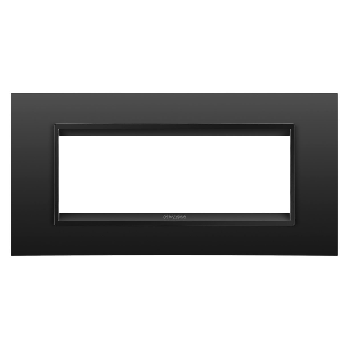 Gewiss GW16206XM Gewiss GW16206XM — Lux Plate - In Metal - 6 Modules - Monochrome Satin Black - Chorusmart