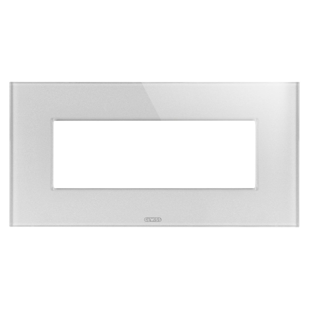 Gewiss GW16906CT Gewiss GW16906CT — Ice Plate - In Glass - 6 Modules - Titanium - Chorusmart
