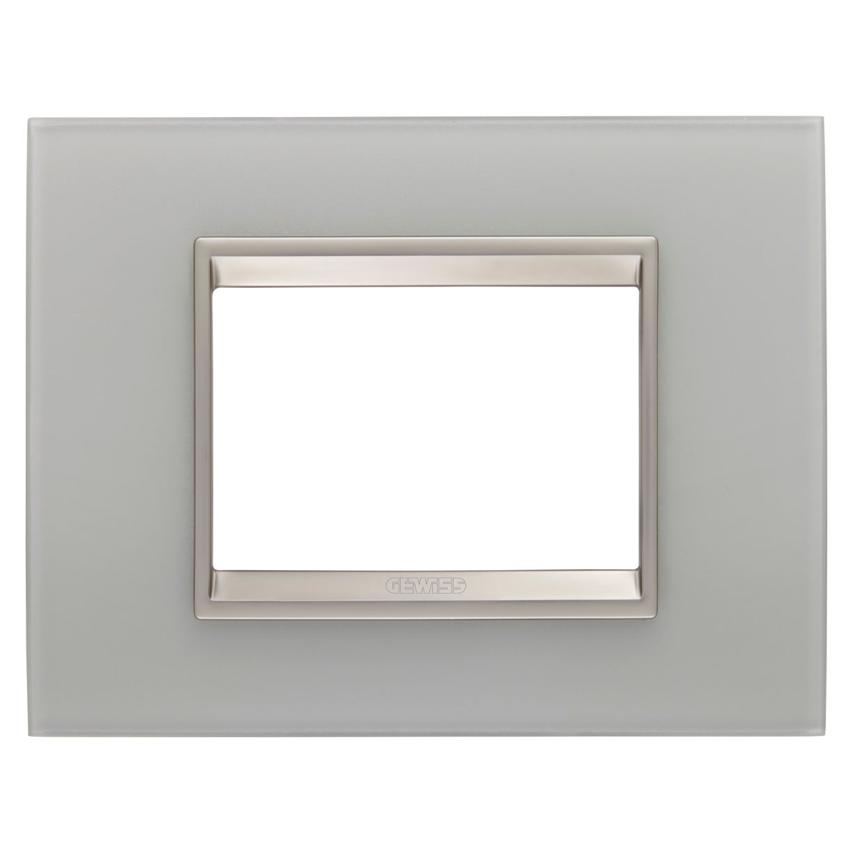Gewiss GW16203GT Gewiss GW16203GT — Lux Plate - In Glass - 3 Modules - Natural Reflection - Inner Frame Matt Light Bronze - Chorusmart